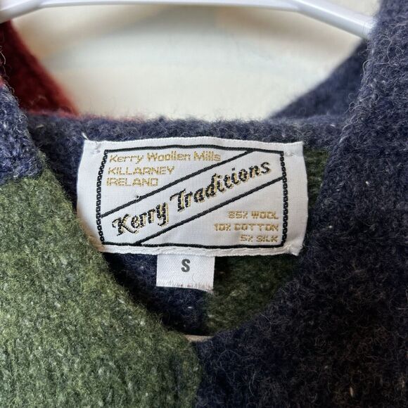Kerry Traditions Woollen Mills Killarney Ireland Sweater S Colorblock Wool Silk - Picture 6 of 13